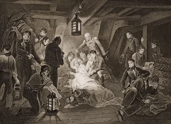 La muerte de Lord Nelson, ilustración de 